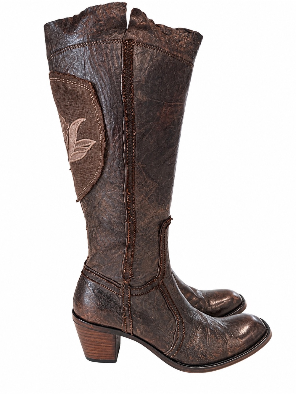 Siren Mark Nason Italian Leather Rose Embroidered Boots – Size 10